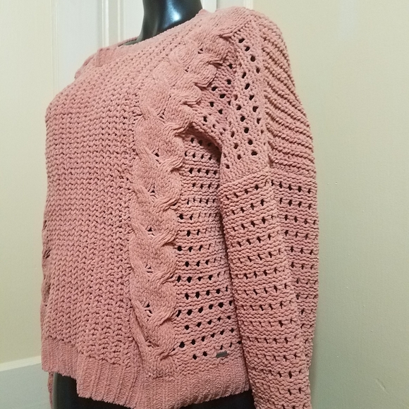 Hollister Open Stitch Chenille Sweater 